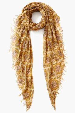 Cashmere and Silk Scarf Mineral Yellow Crux
