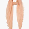 Cashmere and Silk Scarf Peach