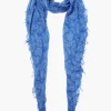 Cashmere and Silk Scarf Wedgewood Dotted Paisley