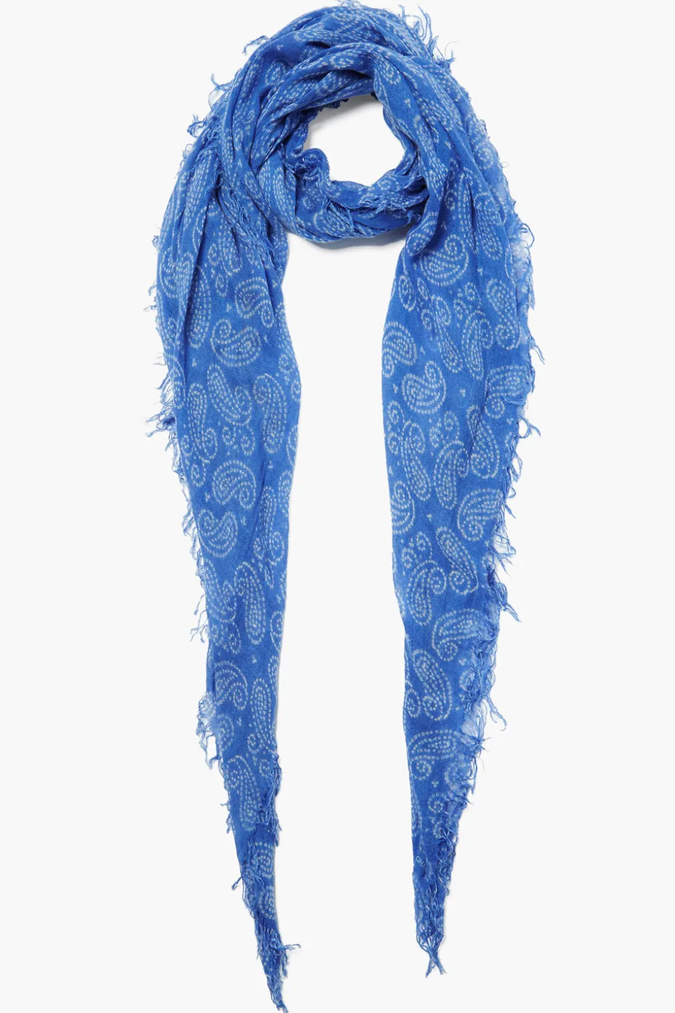 Cashmere and Silk Scarf Wedgewood Dotted Paisley