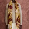 100% Cashmere Scarf Cabernet Floral