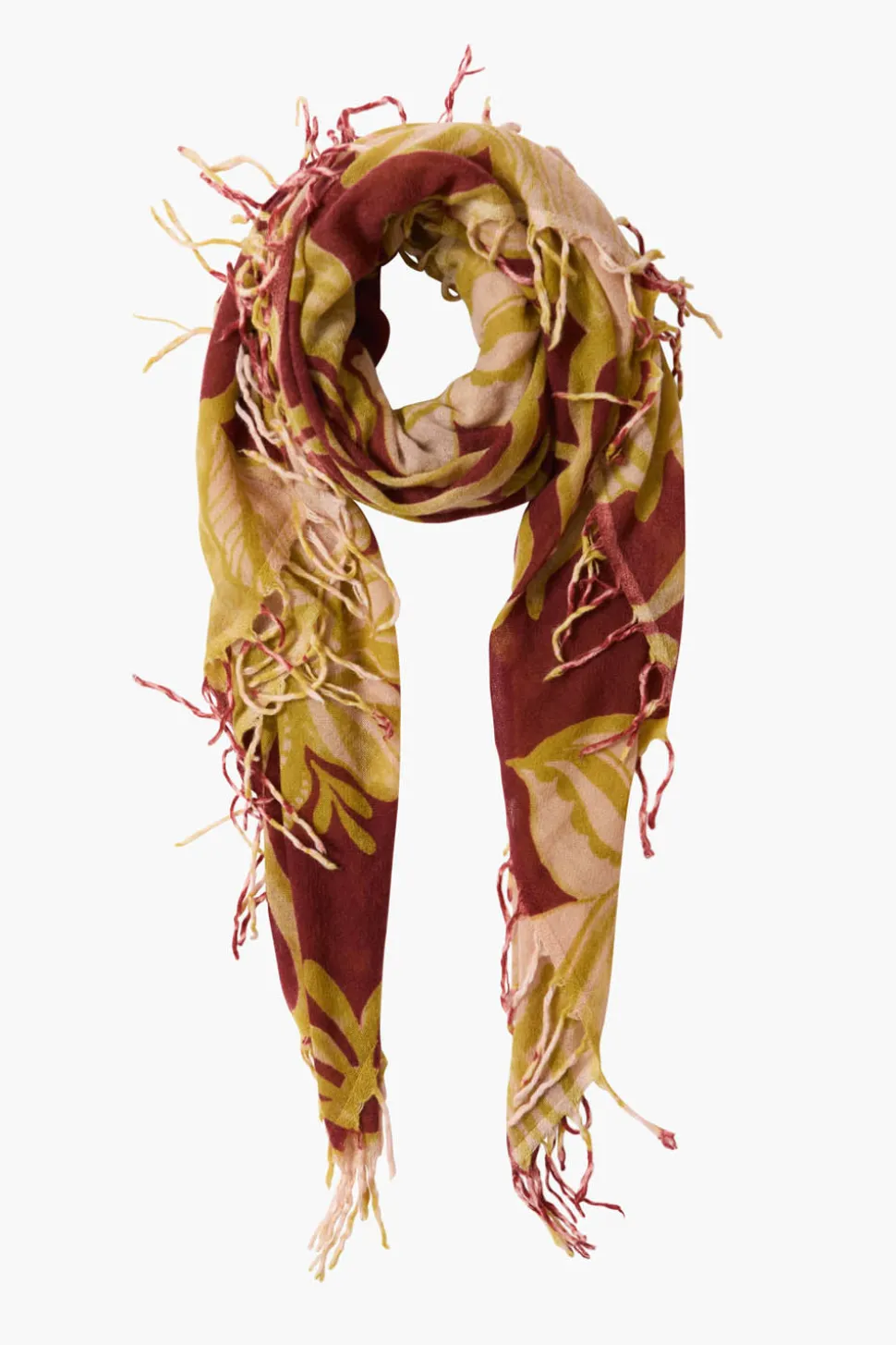 100% Cashmere Scarf Cabernet Floral