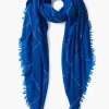 100% Cashmere Scarf Estate Blue Windowpane