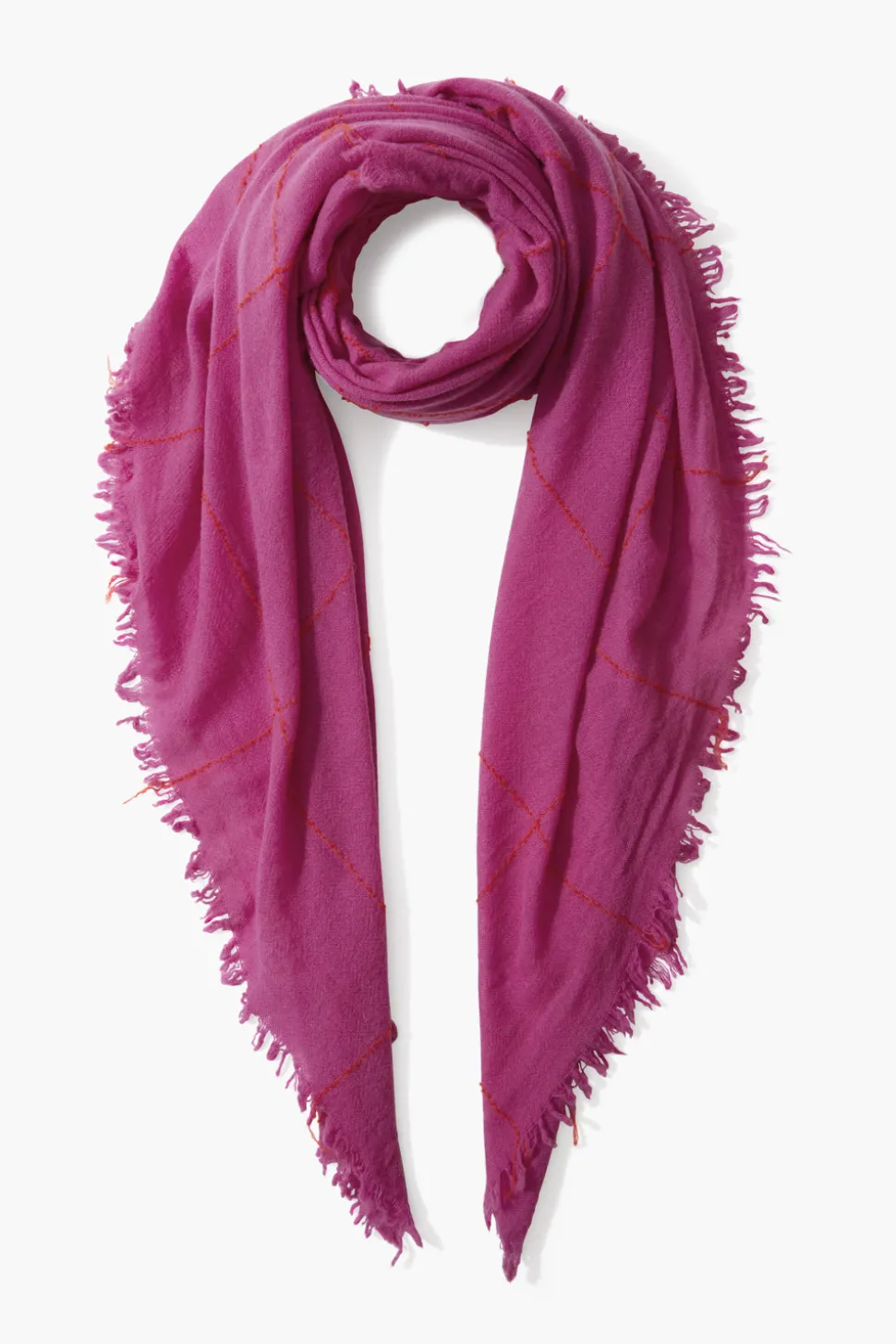 100% Cashmere Scarf Hyacinth Windowpane