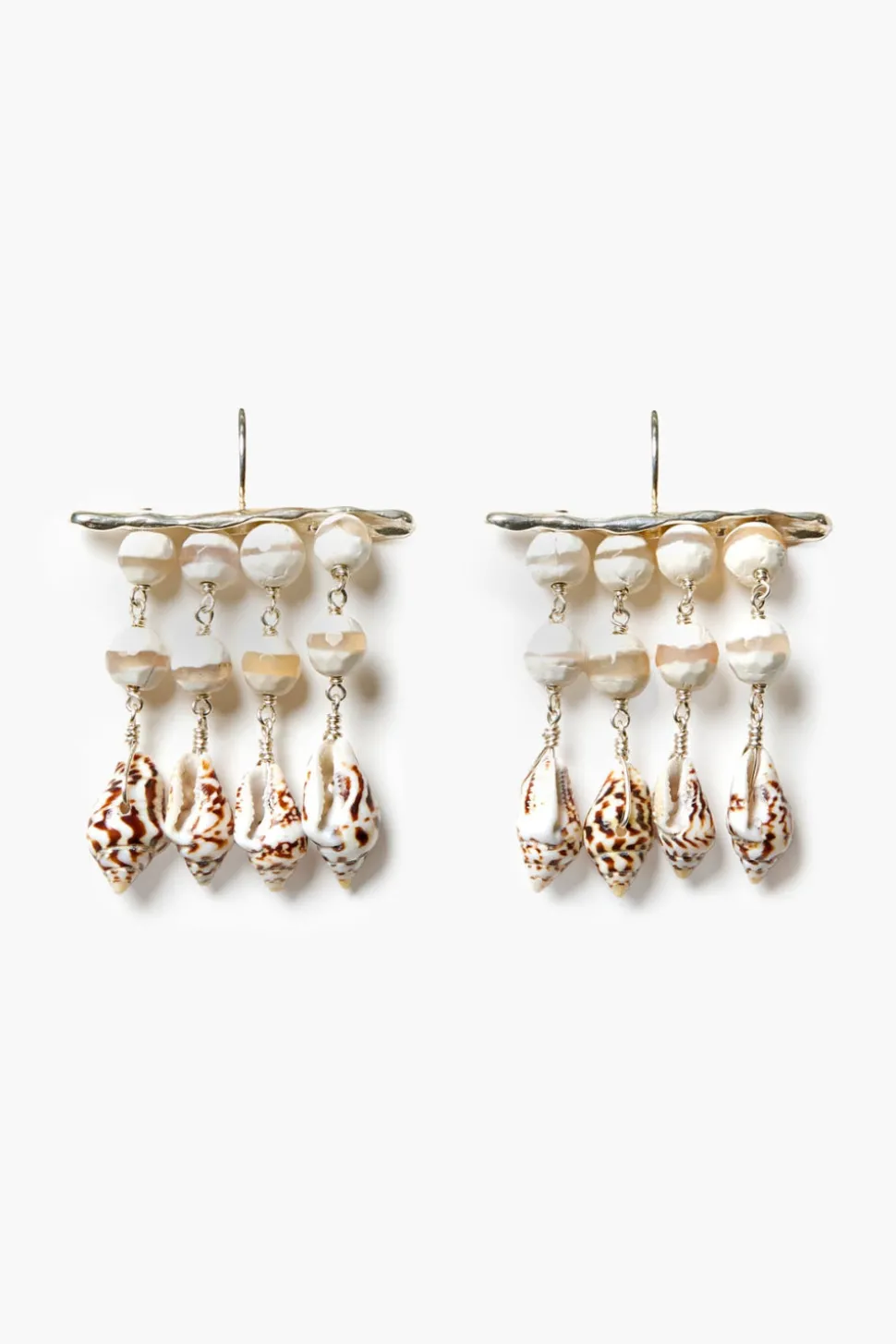 Cassis Waterfall Earrings White Agate