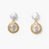Catriona Drop Earrings White Pearl