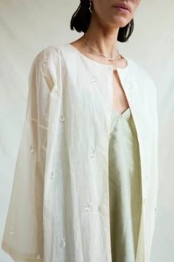 Chandelier Paper Trench Eggshell