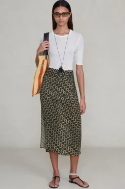 Chiffon Wrap Skirt Espresso