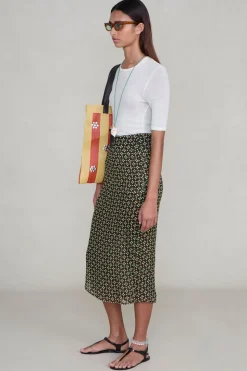 Chiffon Wrap Skirt Espresso