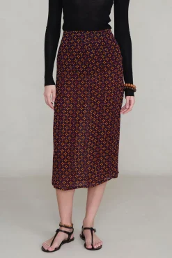 Chiffon Wrap Skirt Plum