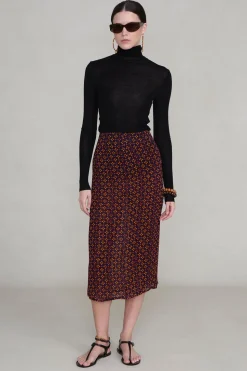 Chiffon Wrap Skirt Plum