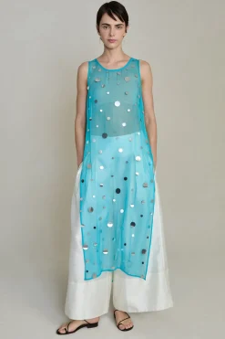 Chloe Sequin Tunic Turquoise