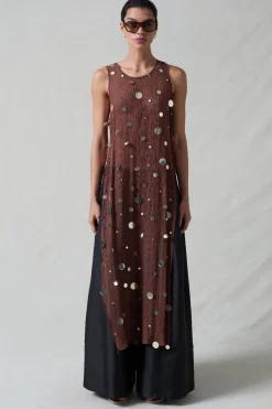 Chloe Sequin Tunic Walnut