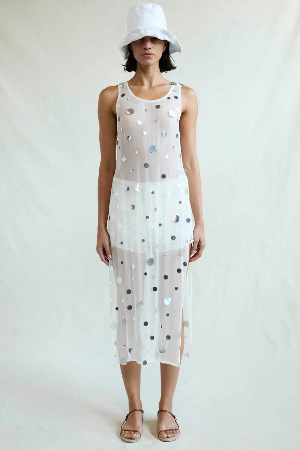 Chloe Sequin Tunic White