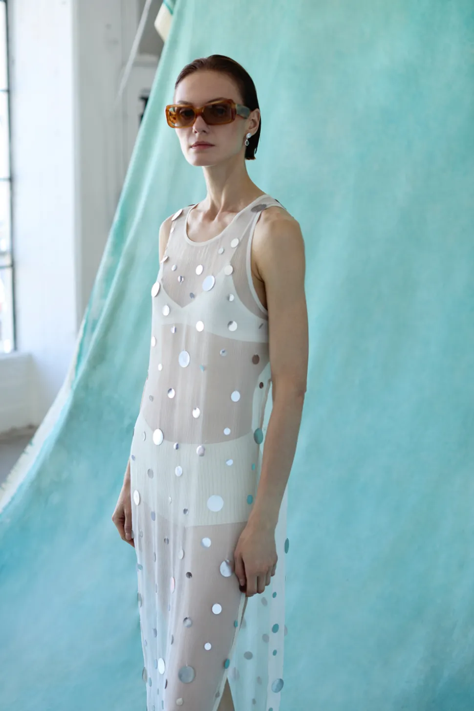 Chloe Sequin Tunic White