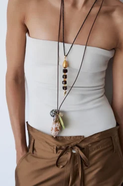 Cone Shell Charm Necklace Multi