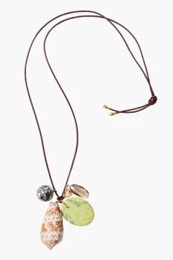 Cone Shell Charm Necklace Multi