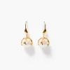 Coral Crown Earrings White Pearl