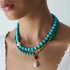 Coral Crown Necklace Turquoise