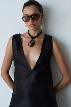 Corda Concha Shell Choker Black