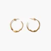 Crescent Hoop Earrings Gold