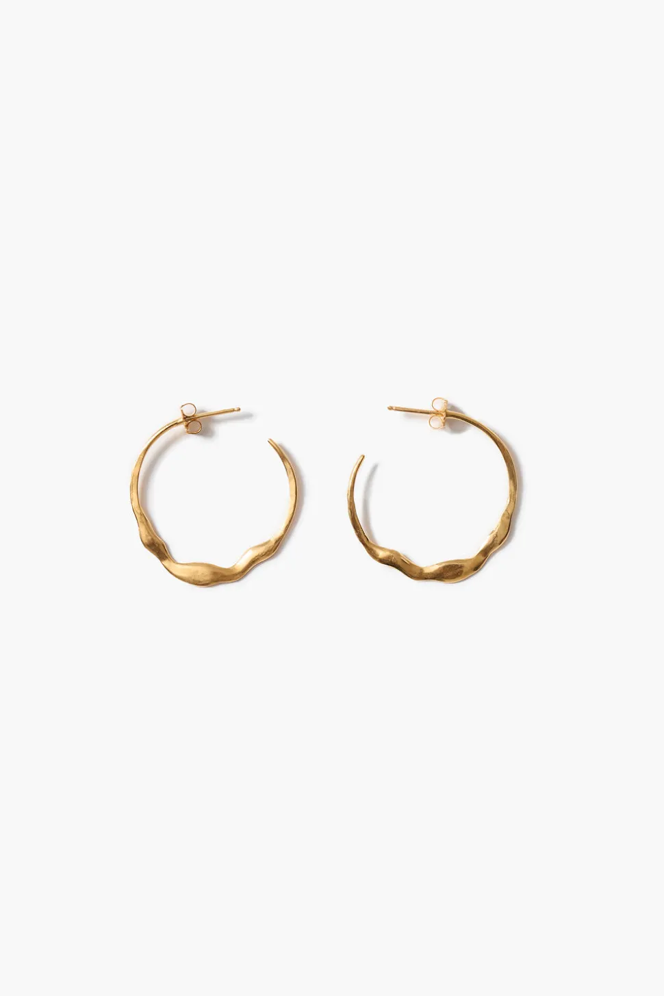 Crescent Hoop Earrings Gold