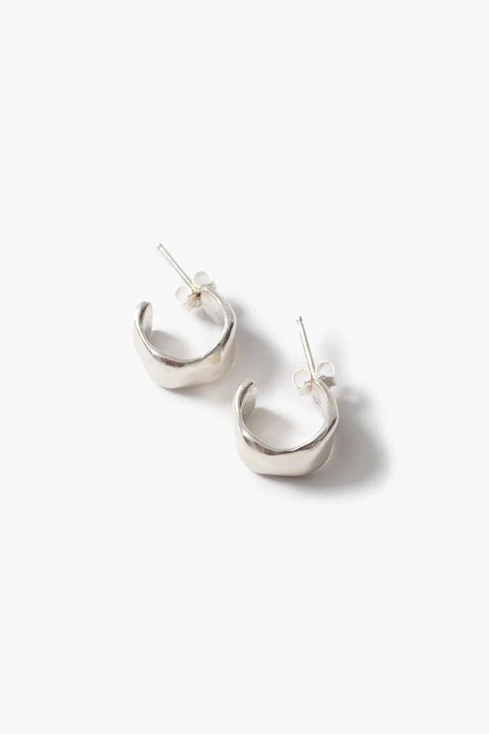 Cuff Hoop Earrings Silver