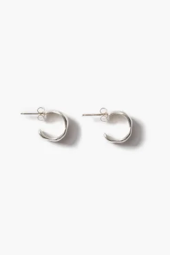 Cuff Hoop Earrings Silver