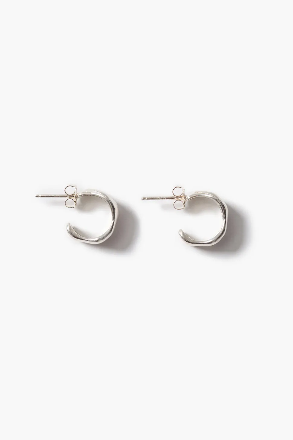 Cuff Hoop Earrings Silver