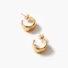 Cuff Hoop Earrings Yellow Gold