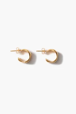 Cuff Hoop Earrings Yellow Gold