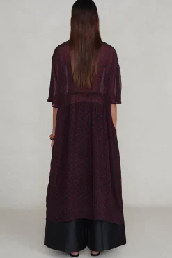 Cutout Sequin Chiffon Tunic Sapphire