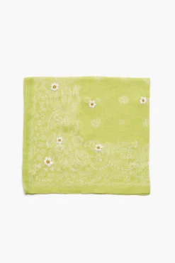 Daisy Embroidered Bandana Acacia