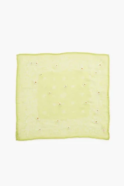 Daisy Embroidered Bandana Acacia