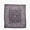 Daisy Embroidered Bandana Black