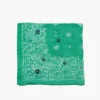 Daisy Embroidered Bandana Jade Green