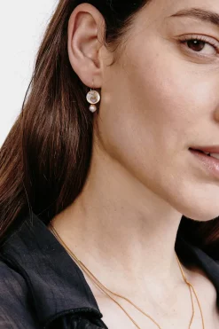 Damaris Earrings Petite Abalone Mix