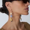 Delft Chandelier Earrings Multi