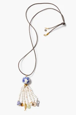 Delft Tassel Necklace Multi