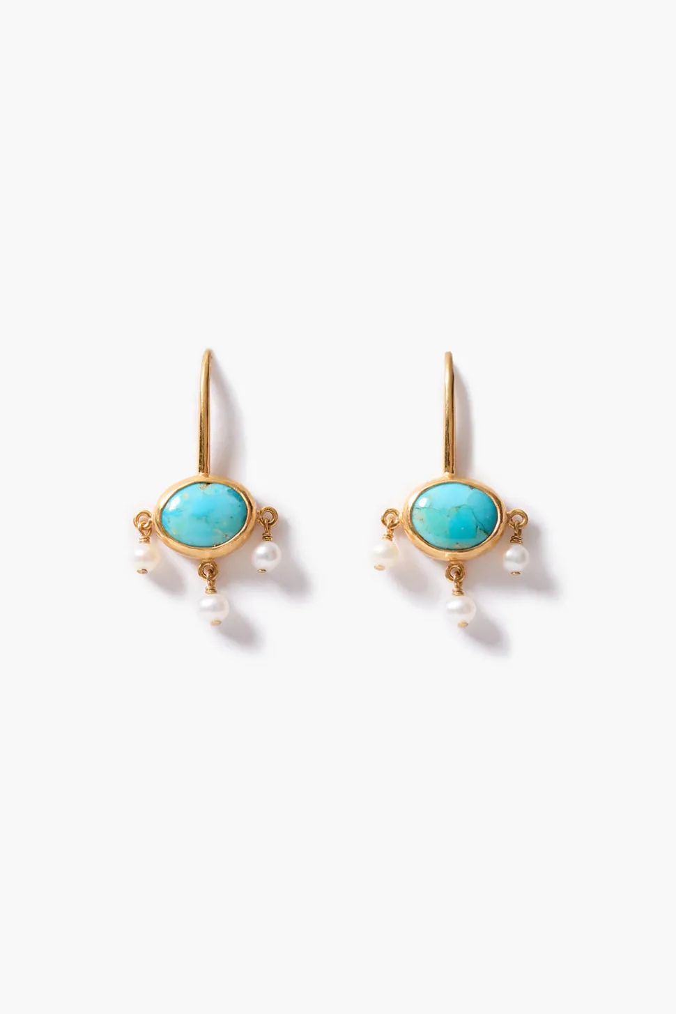 Della Drop Earrings Turquoise