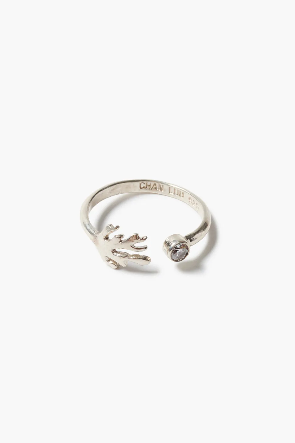 Diamond Branch Ring Silver