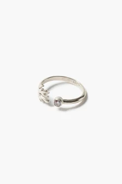 Diamond Branch Ring Silver