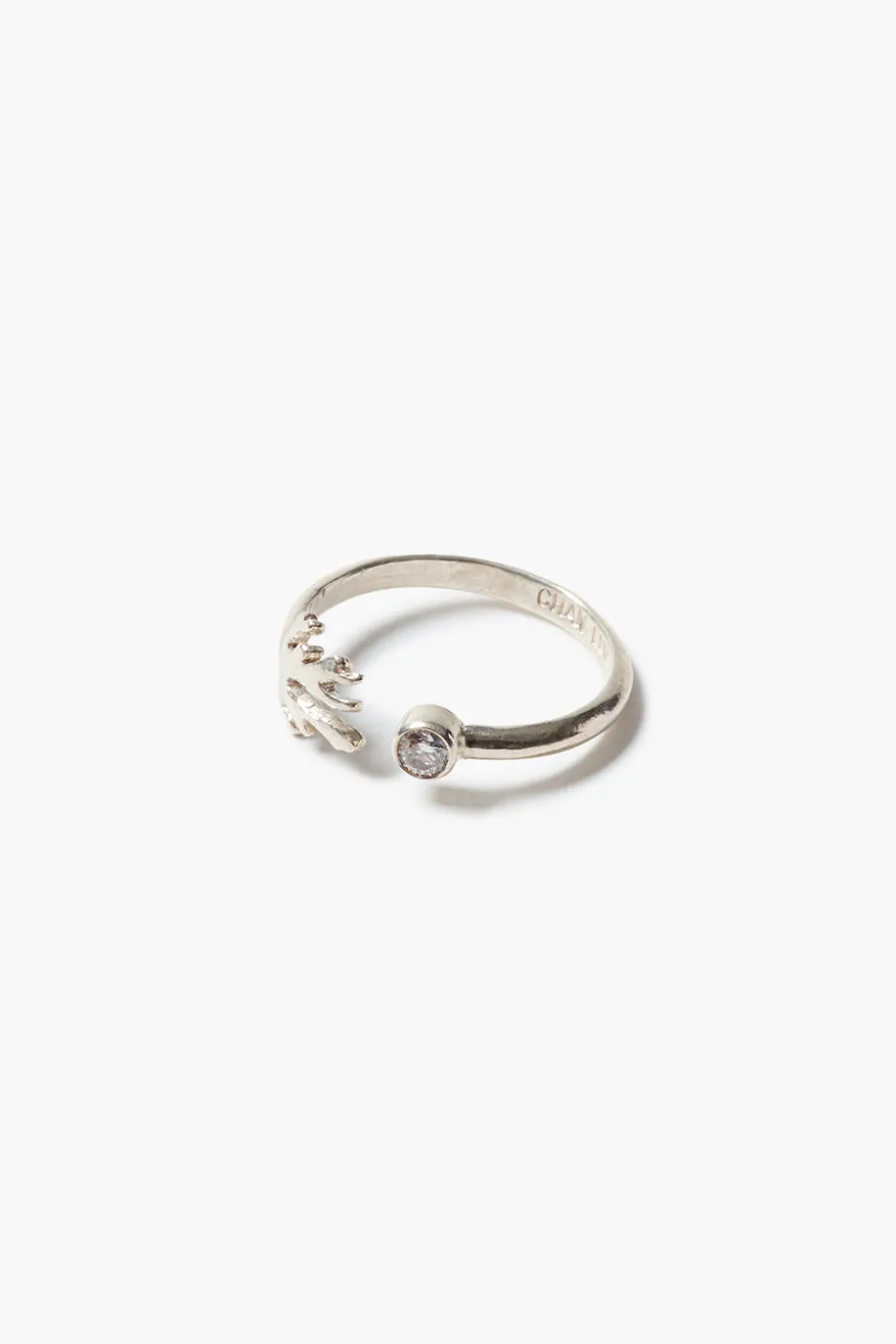Diamond Branch Ring Silver