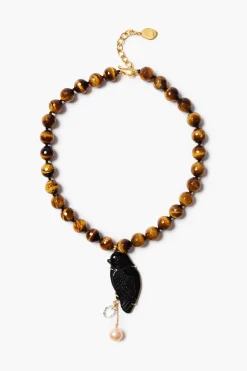 Dove Necklace Tiger's Eye