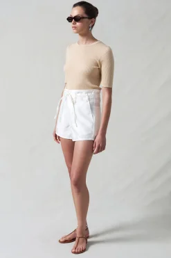 Dupioni Shorts White