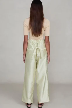 Dupioni Straight Leg Pant Translucent Green