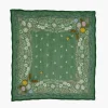 Embroidered Floral Bandana English Ivy