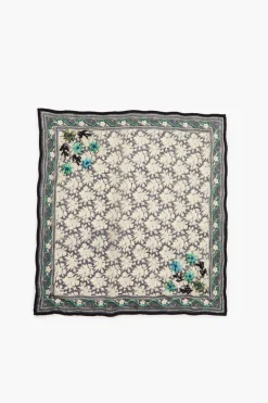 Embroidered Floral Bandana Ink