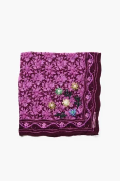 Embroidered Floral Bandana Orchid