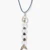 Fishbone Paracord Necklace Clear Quartz